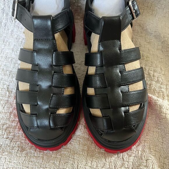 Koi Y2K Avalon gladiator sandals vegan goth Streetwear chunky fisherman - Picture 5 of 6